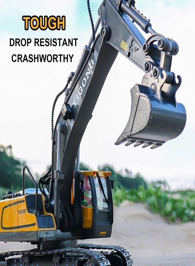 Junona RC Excavator/Bulldozer 1/20 2.4GHz 11CH RC Construction Truck Engineering Vehicles Educational Toys for Kids with Light Music - Image 5